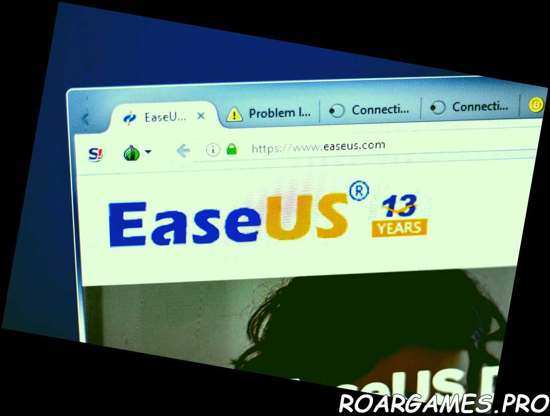 Página de inicio del sitio web de EaseUS