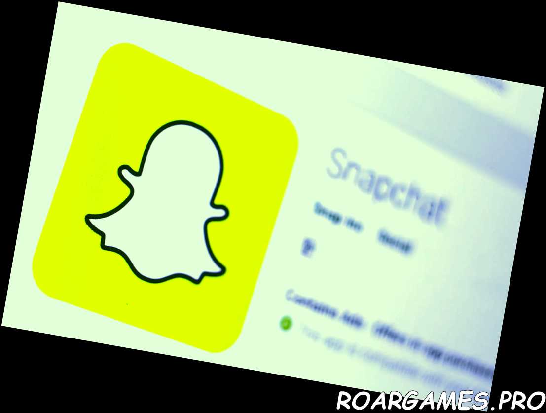 Aplicación Snapchat en Play Store. primer plano en la pantalla del portátil