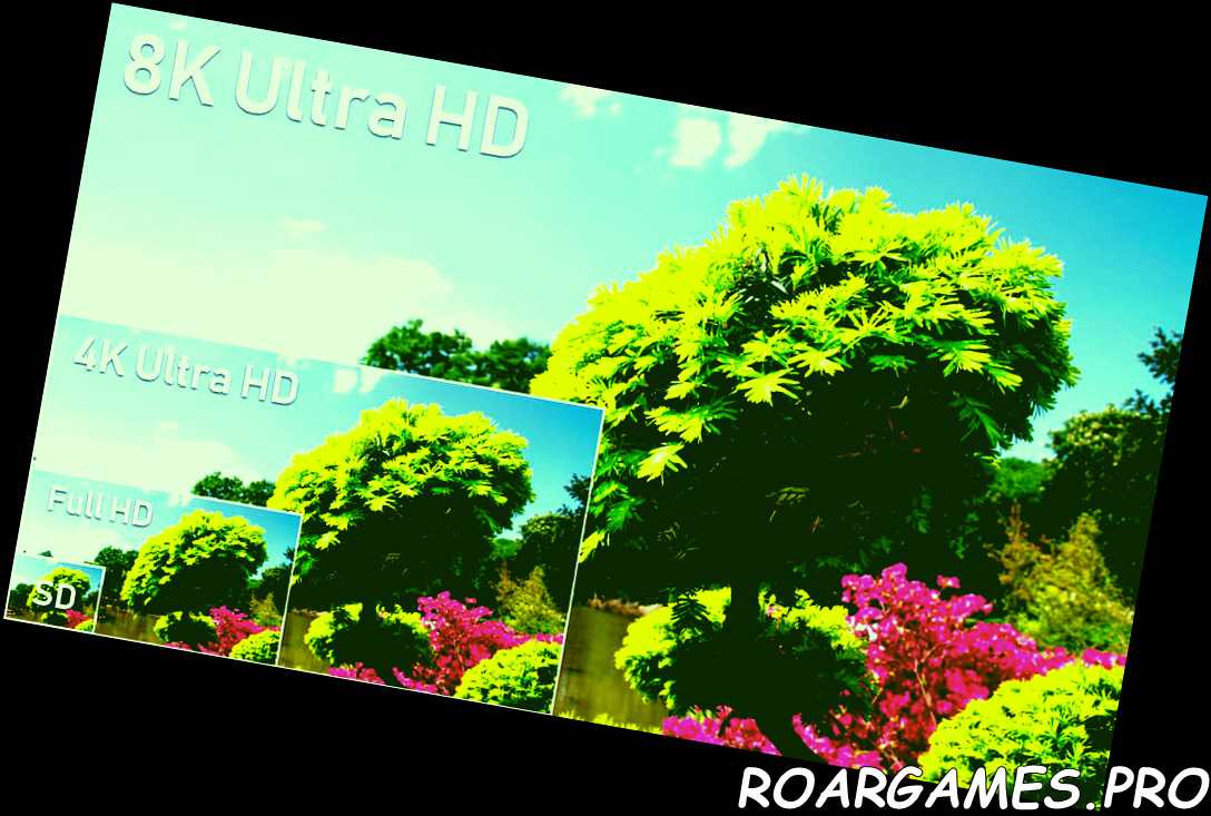 Comparación de resolución 8K Ultra HD, 4K UHD, Full HD y HD