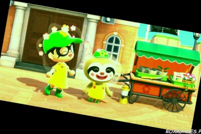 Animal Crossing New Horizons Player Standing With Leif