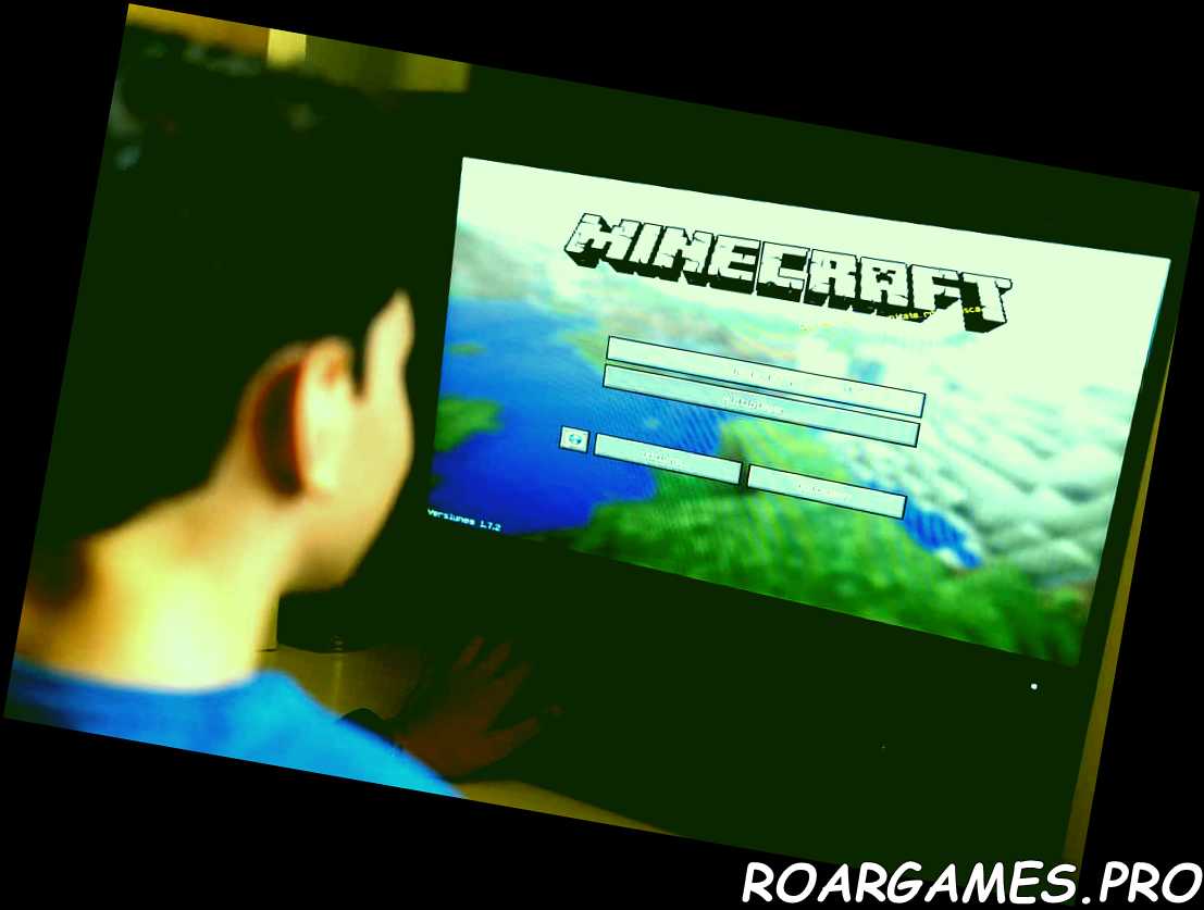 Niño jugando Minecraft en PC
