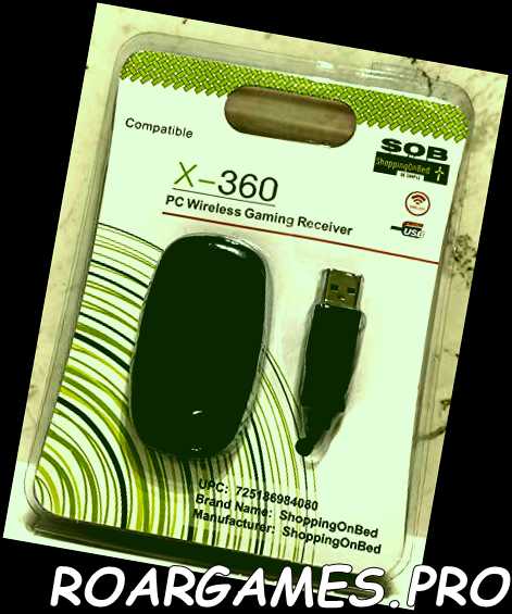 ShoppingOnBed Wireless USB Gaming Receiver Adapter para Microsoft Xbox 360 Controllers, Desktop PC Laptop Gaming Adapter para Windows PC