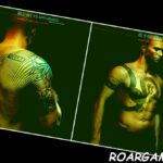 Cyberpunk 2077 Collage Body Tattoos From Front And Back