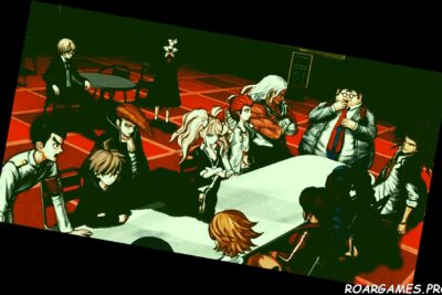 Danganronpa one characters around a table