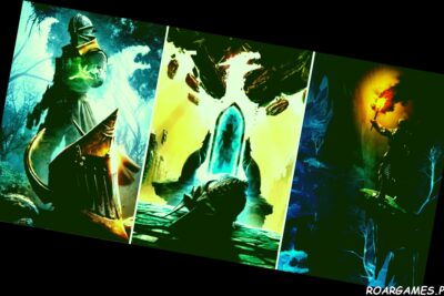 Dragon Age Inquisition Expansion Cover Art Jaws of Hakkon on left Trespasser in centre The Descent on right