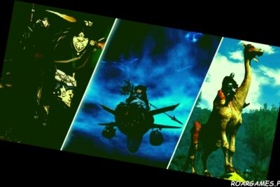 Final Fantasy 14 Split Black Chocobo Air Force One Moutn and Dhalmel Mount