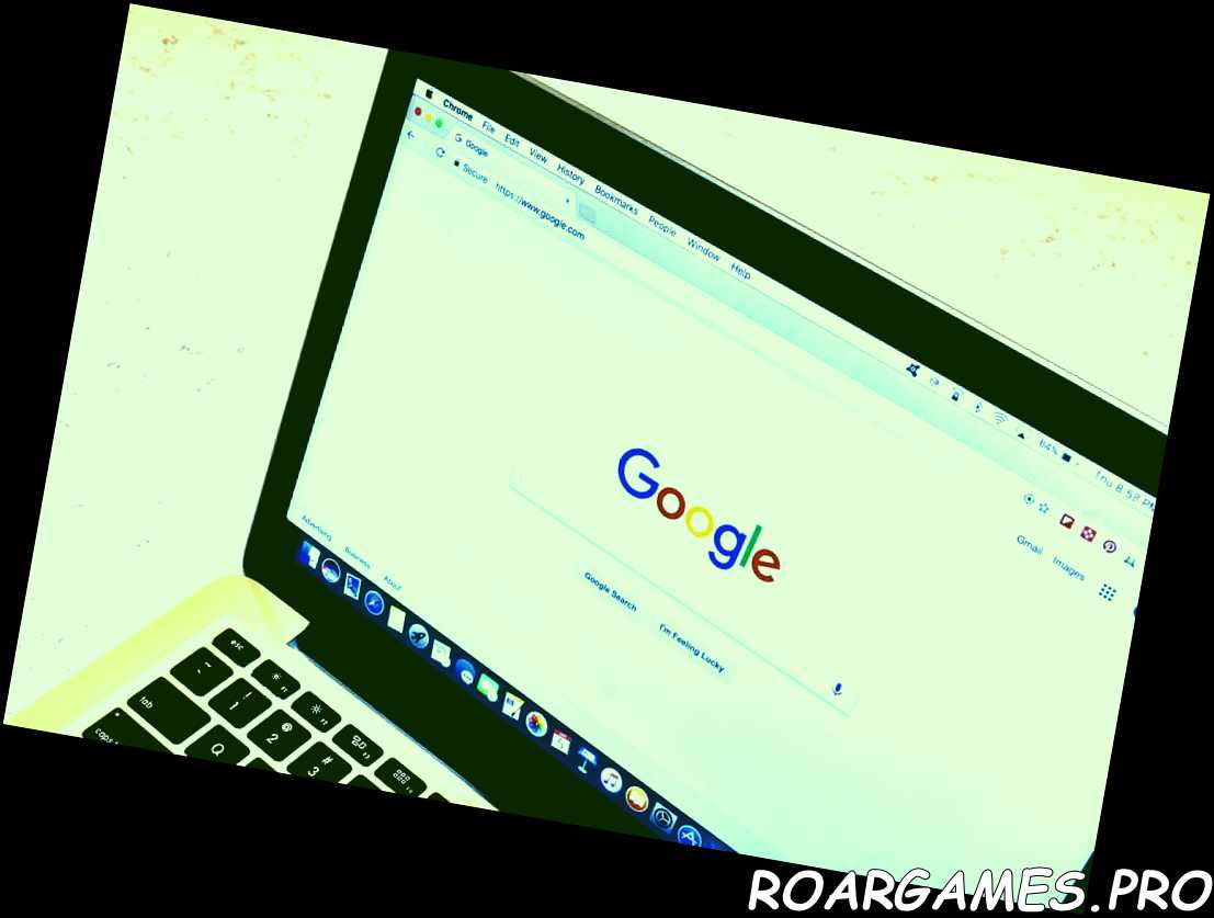 MacBook Pro que muestra una búsqueda de Google en el navegador Google Chrome