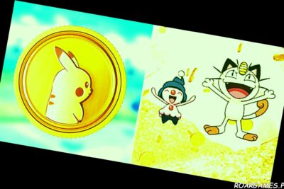 Pokemon GO Meowth in Pokecoin pile right PokeCoin left