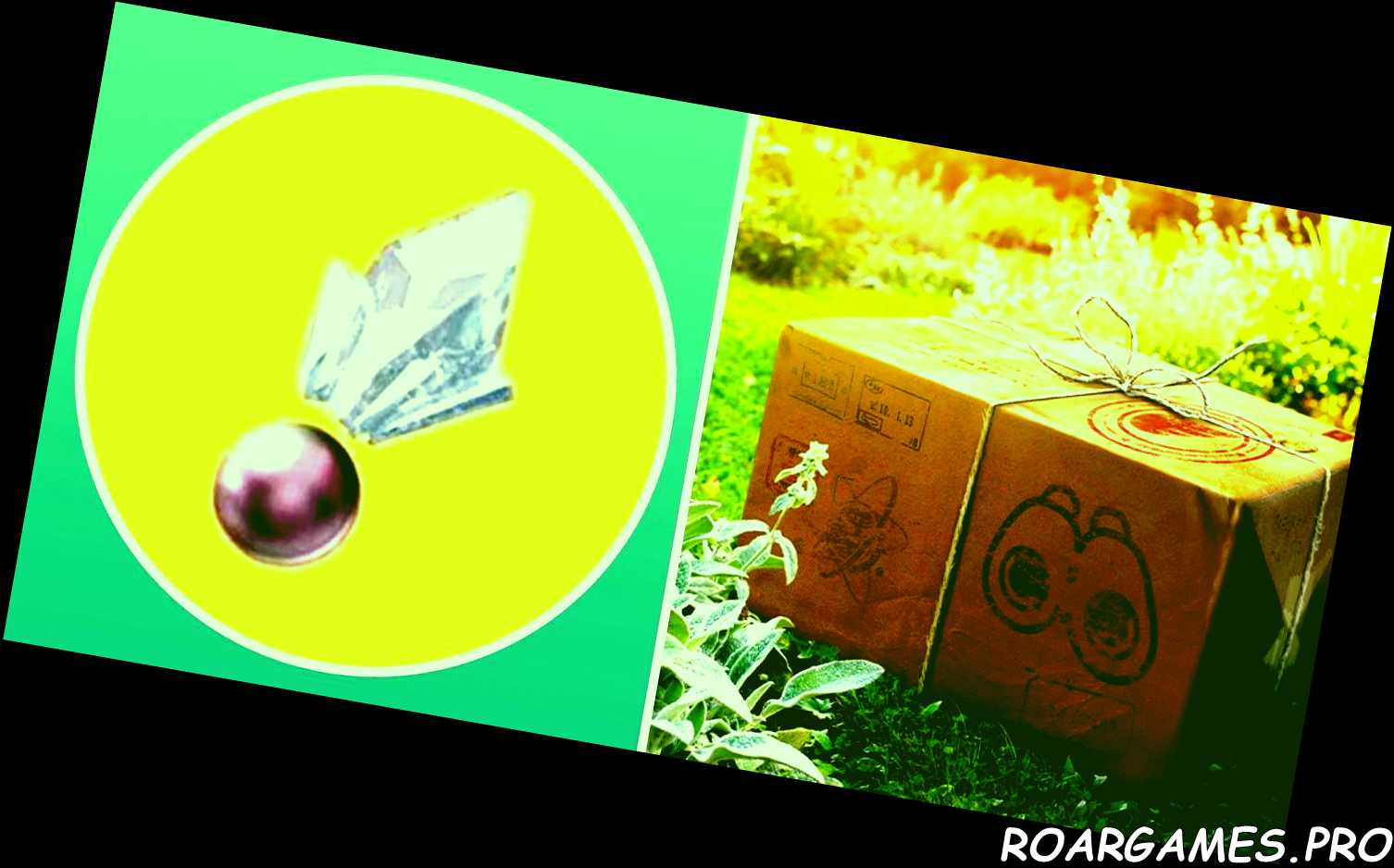 Pokemon GO Split Image Sinnoh Stone on left Research Breakthrough Package on right