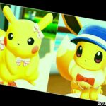 Pokemon Lets Go Eevee and Pikachu Dressed With Nice Bows