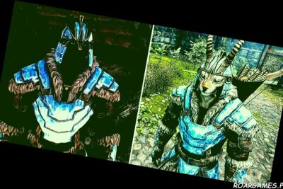 Skyrim Deathbrand Armor worn by the player split image