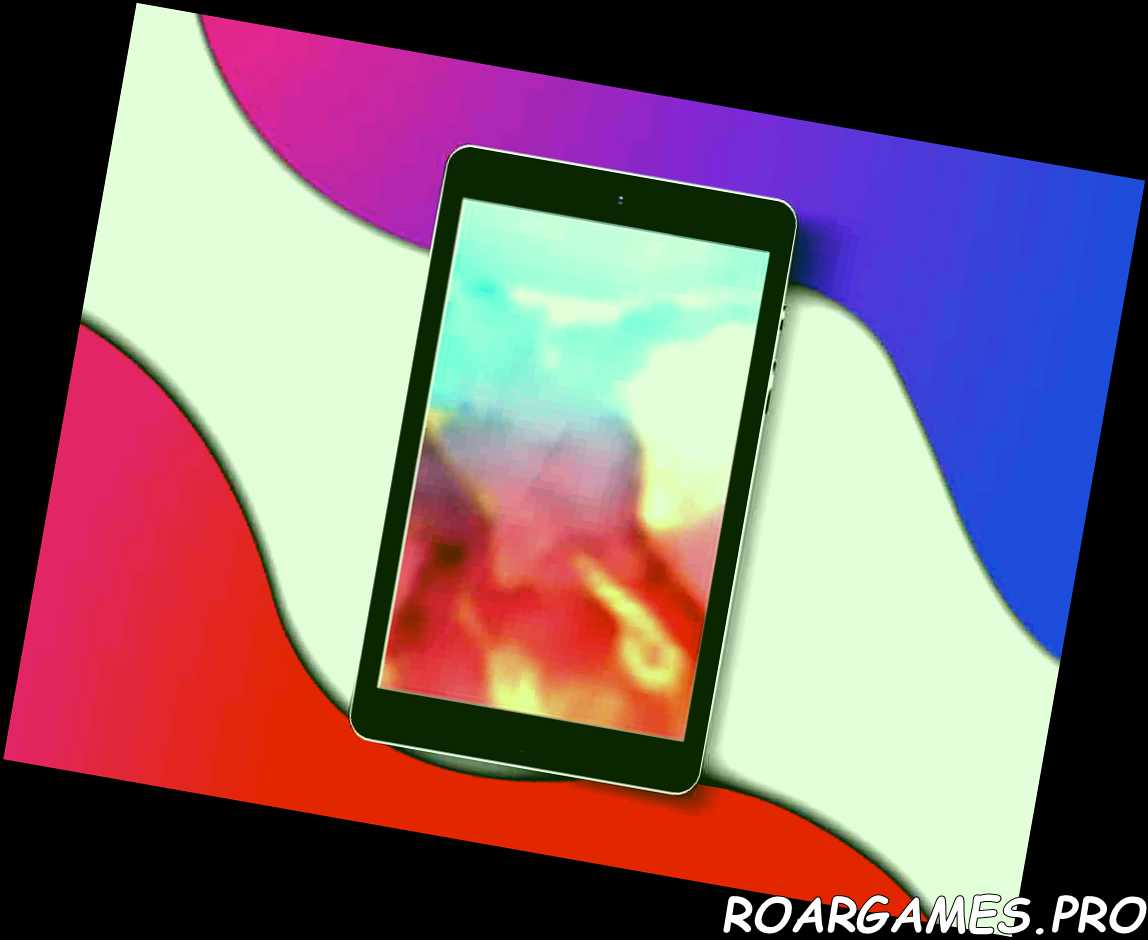 Tableta de color negro con pantalla táctil borrosa abstracta de color