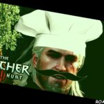 The Witcher 3 Geralt chef hat mustache cooking raw meat youtube