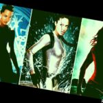 Tomb RAider Movies all 3 posters in a header