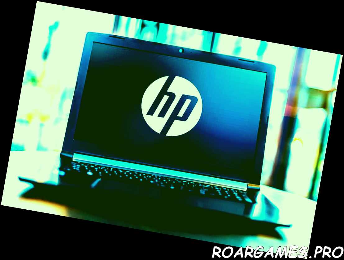 computadora que muestra el logo de HP