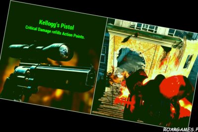 fallout 4 assaultron head weapon and kelloggs pistol