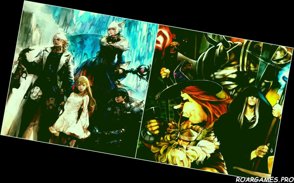 final fantasy xiv and dragons crown official art