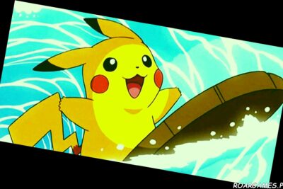 surfing pikachu